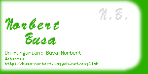 norbert busa business card